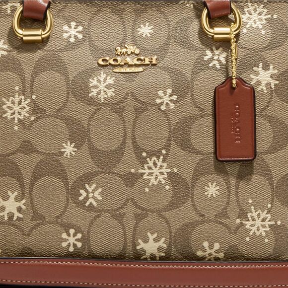 COACH ALICE Satchel Crossbody Signature Canvas Snowflake Print CF378 NWT $378 - Picture 15 of 15